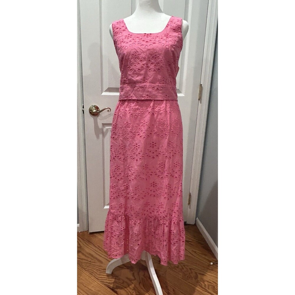 Calypso Pink Two Piece Eyelet Set Size L